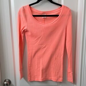 PINK Victoria's Secret Peach Long Sleeve Blouse